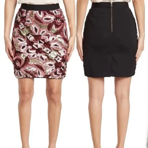 🆕🏷️ Walter Baker Portia Skirt, Sequin Bloom Size 10