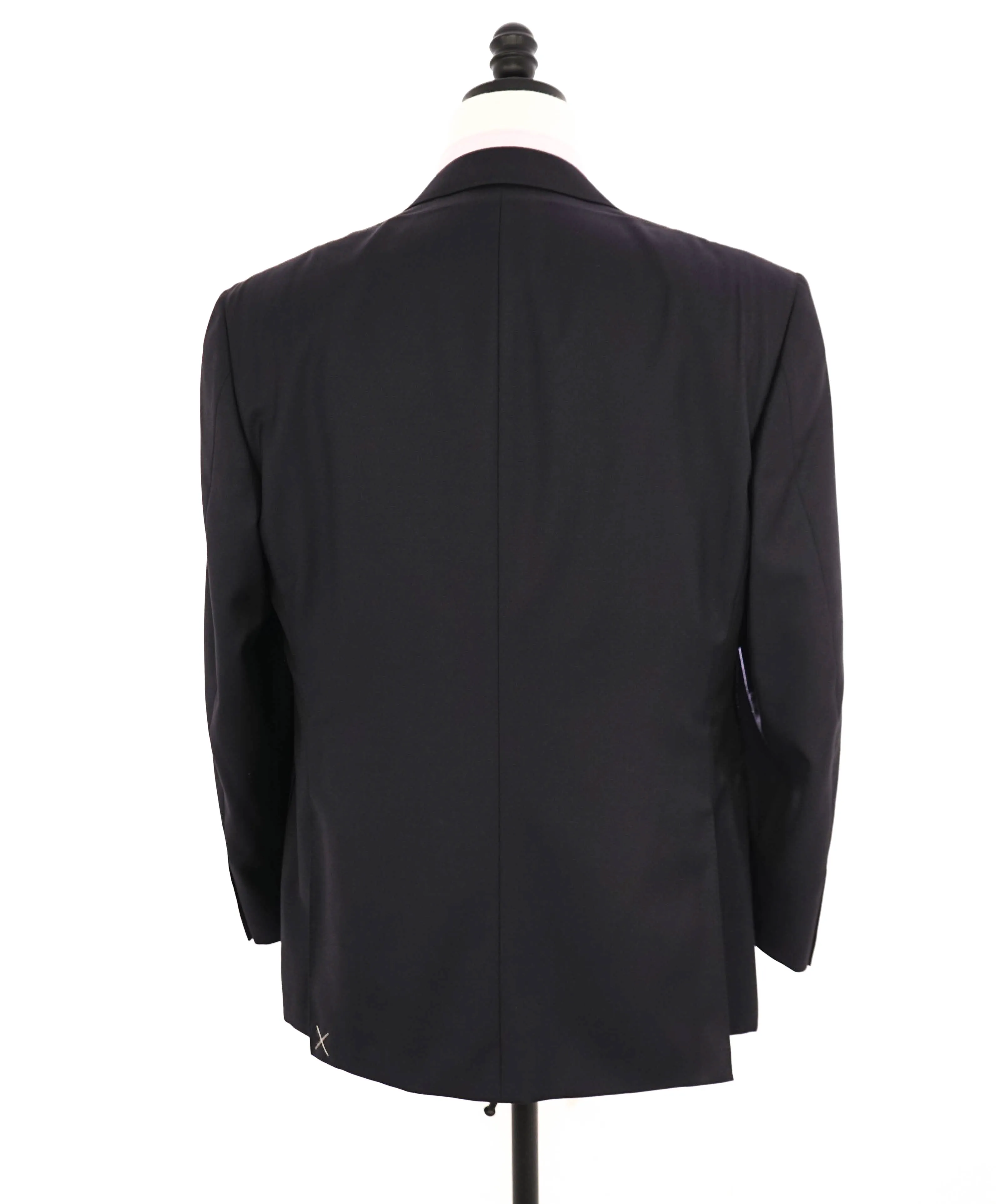 $1,795 CANALI - *CLOSET STAPLE*  Solid Navy Blue Notch Lapel Blazer - 46R US