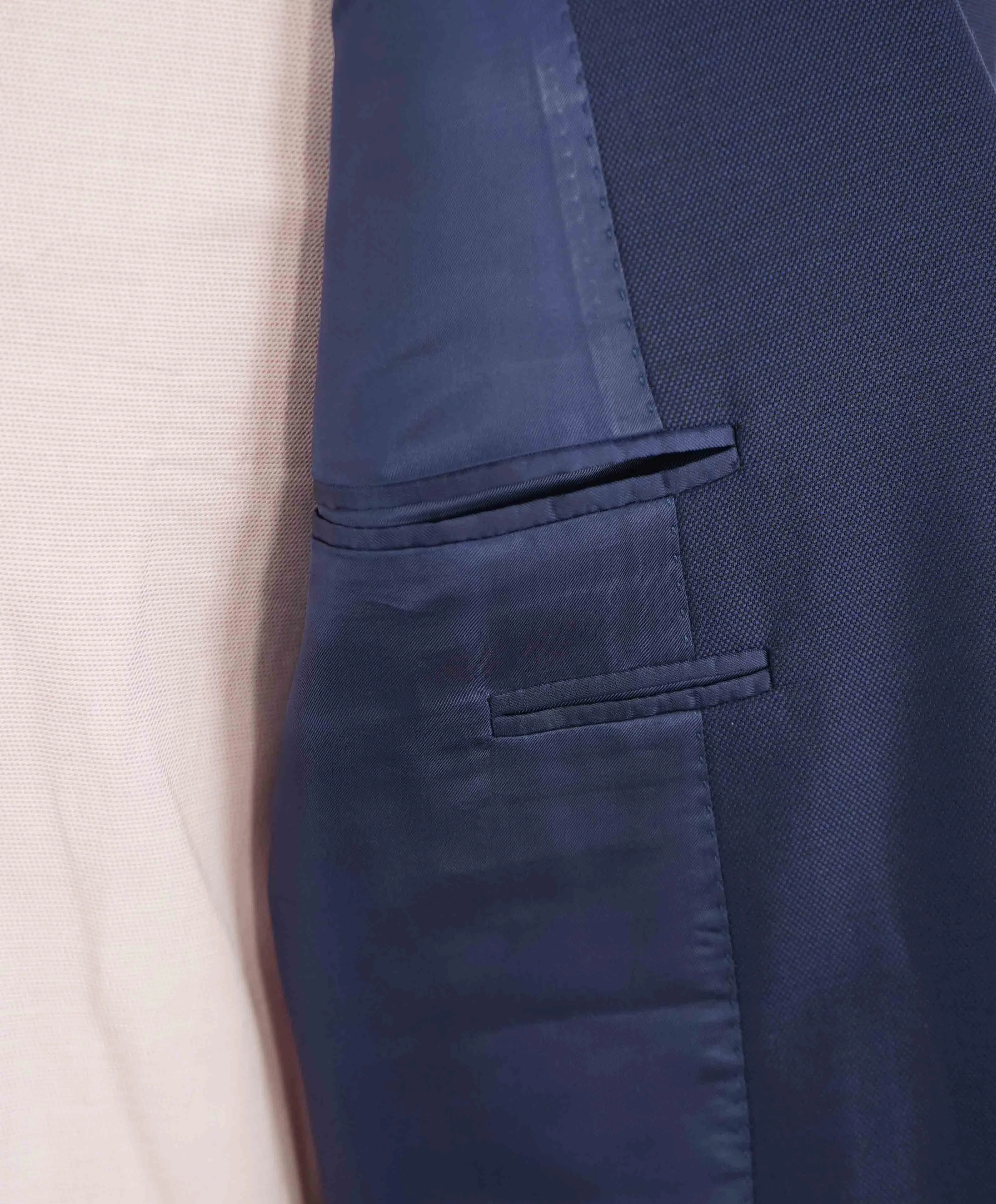 $1,895 CANALI - Cobalt Blue Royal Weave Wool Blazer - 46L