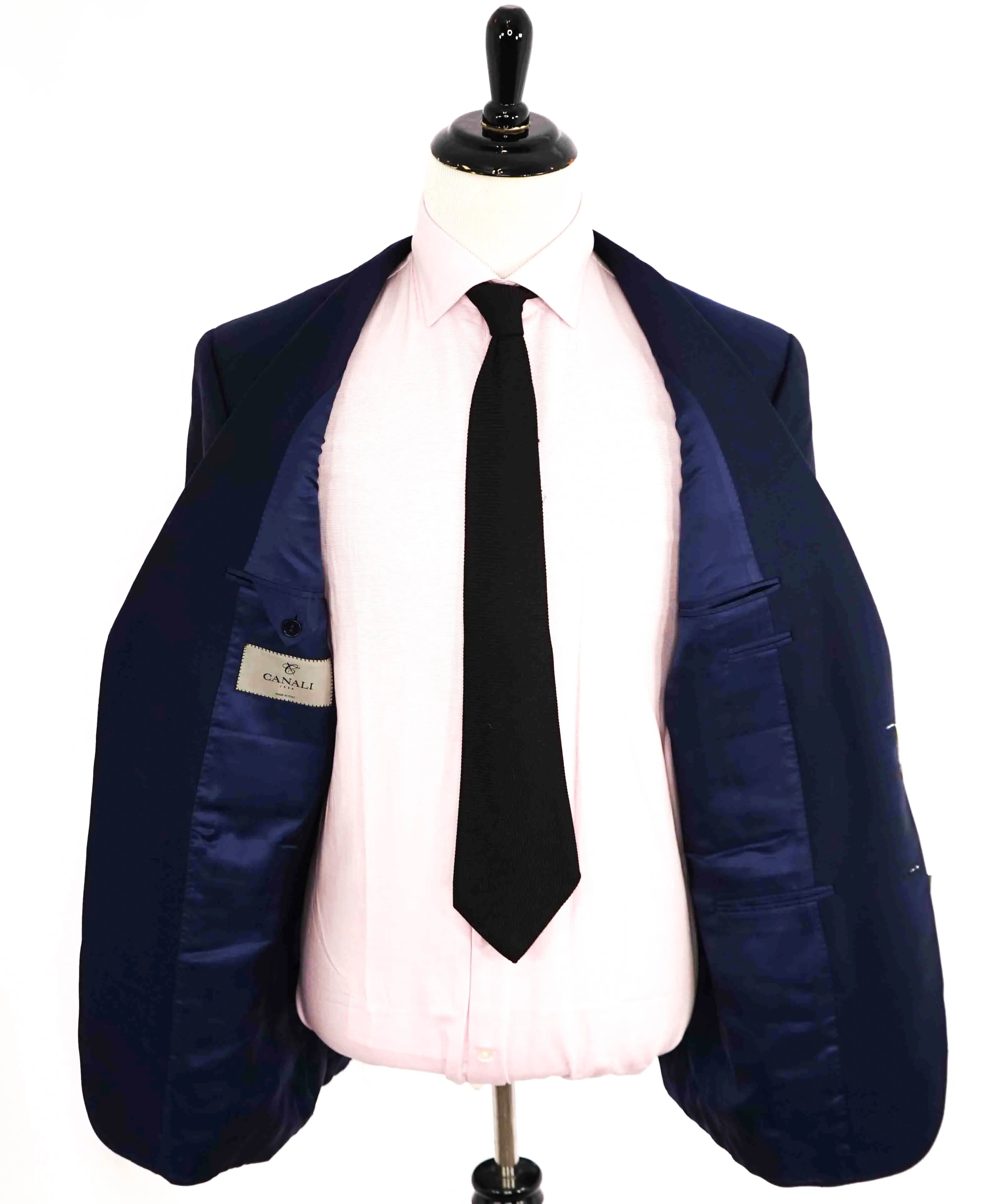 $1,895 CANALI - Cobalt Blue Royal Weave Wool Blazer - 46L