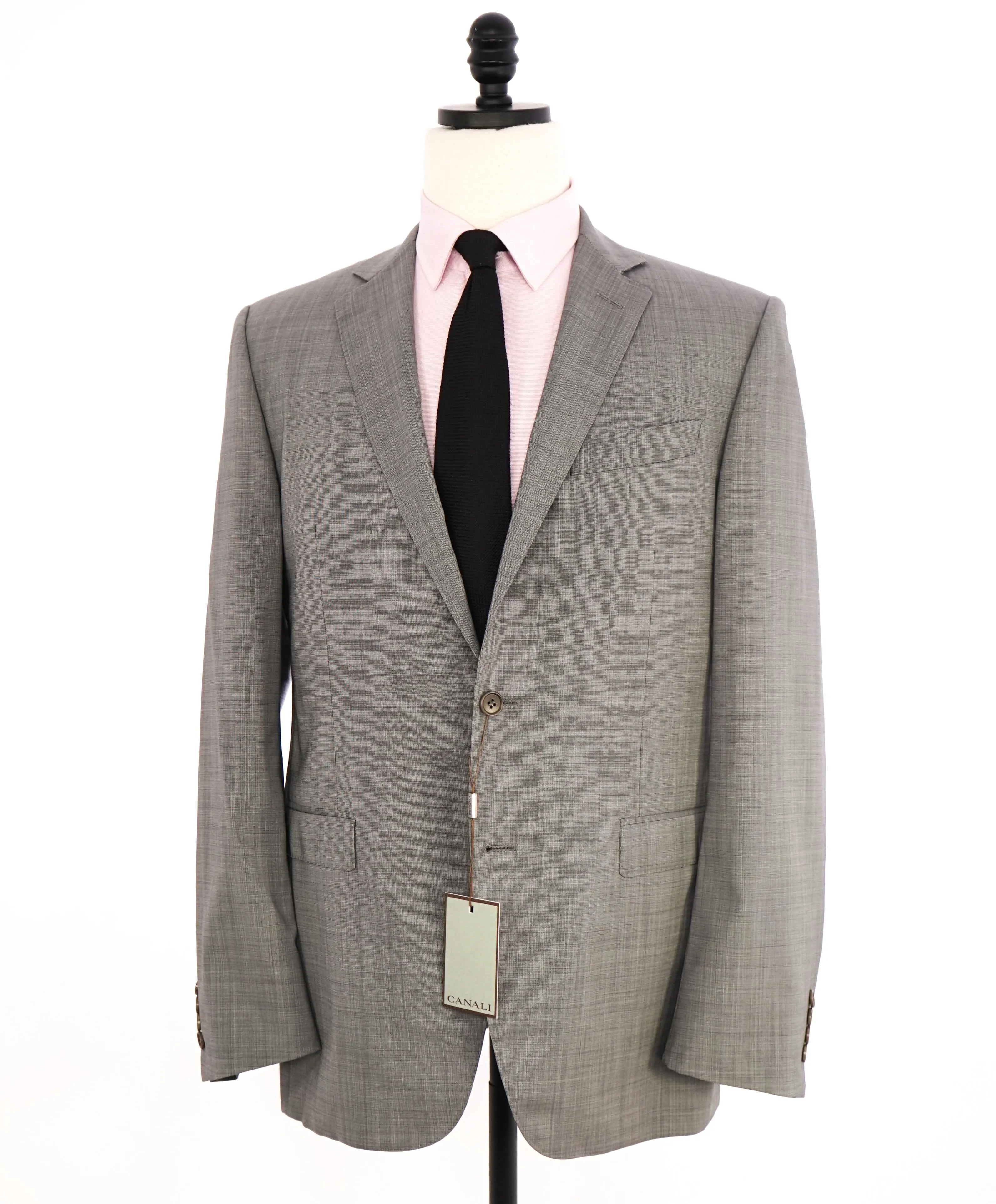 $1,895 CANALI - "Travel" Gray Textured Blazer - 42R