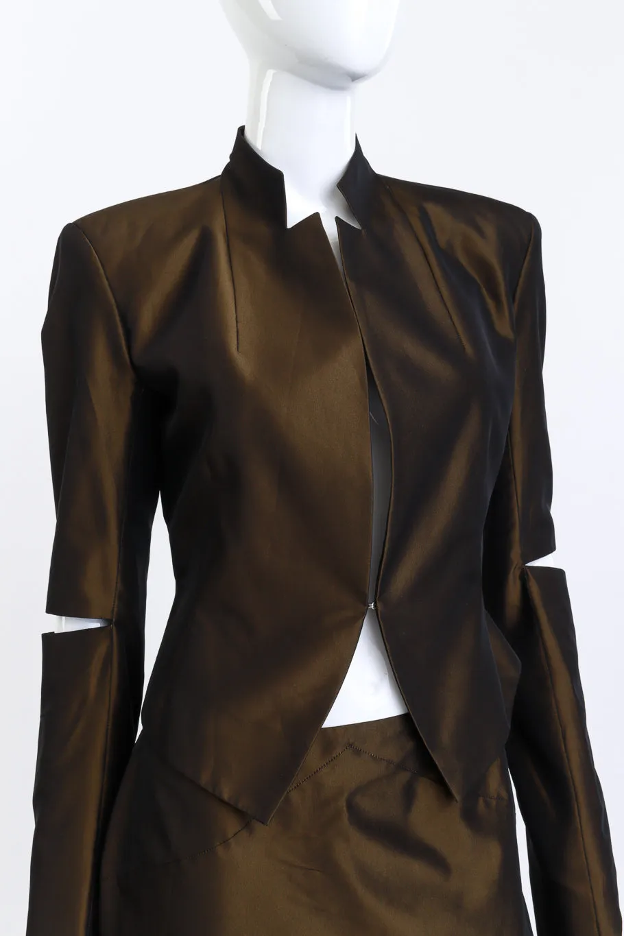 1997 S/S Taffeta Cutaway Jacket & Skirt Set