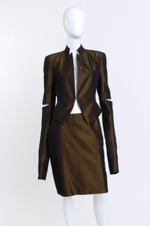 1997 S/S Taffeta Cutaway Jacket & Skirt Set