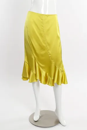 2004 S/S Silk Ruffle Hem Skirt