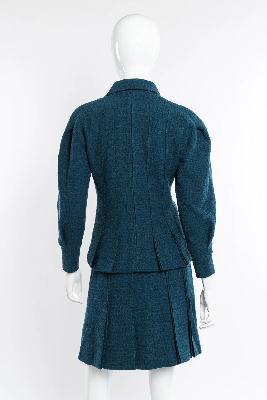 2008A Wool Carwash Hem Jacket & Skirt Set