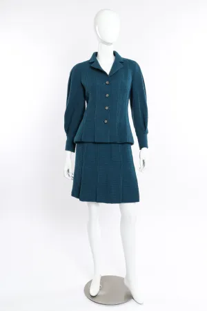 2008A Wool Carwash Hem Jacket & Skirt Set