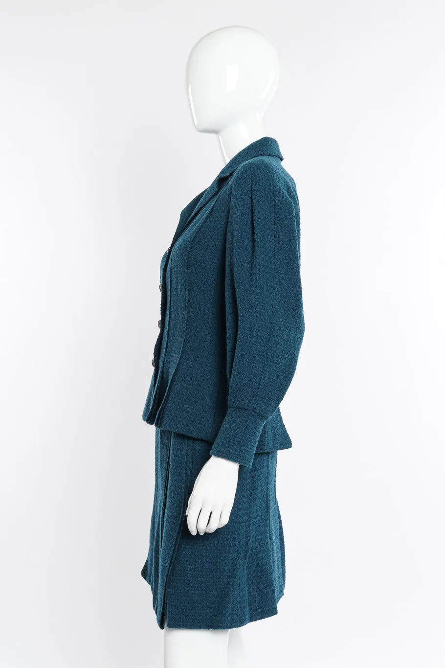2008A Wool Carwash Hem Jacket & Skirt Set