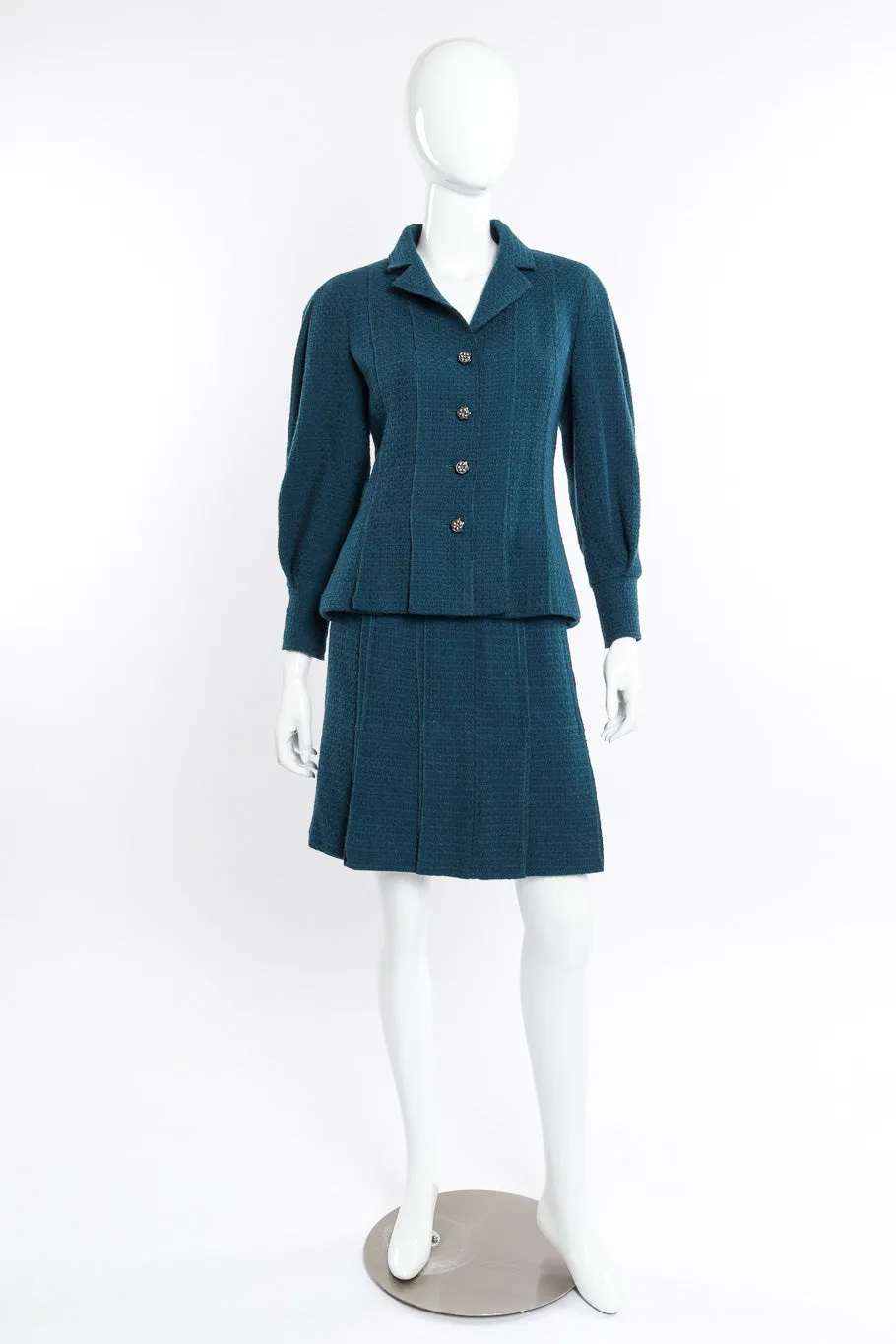 2008A Wool Carwash Hem Jacket & Skirt Set