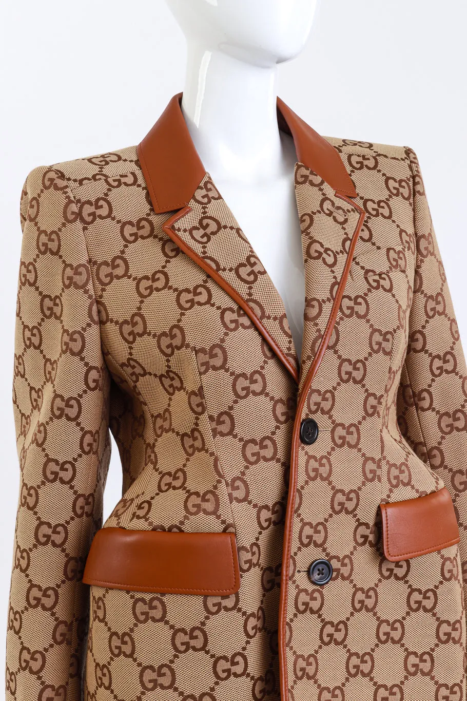 2021 F/W Canvas & Leather GG Hourglass Jacket
