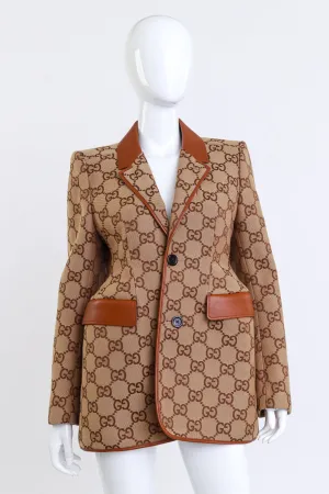 2021 F/W Canvas & Leather GG Hourglass Jacket