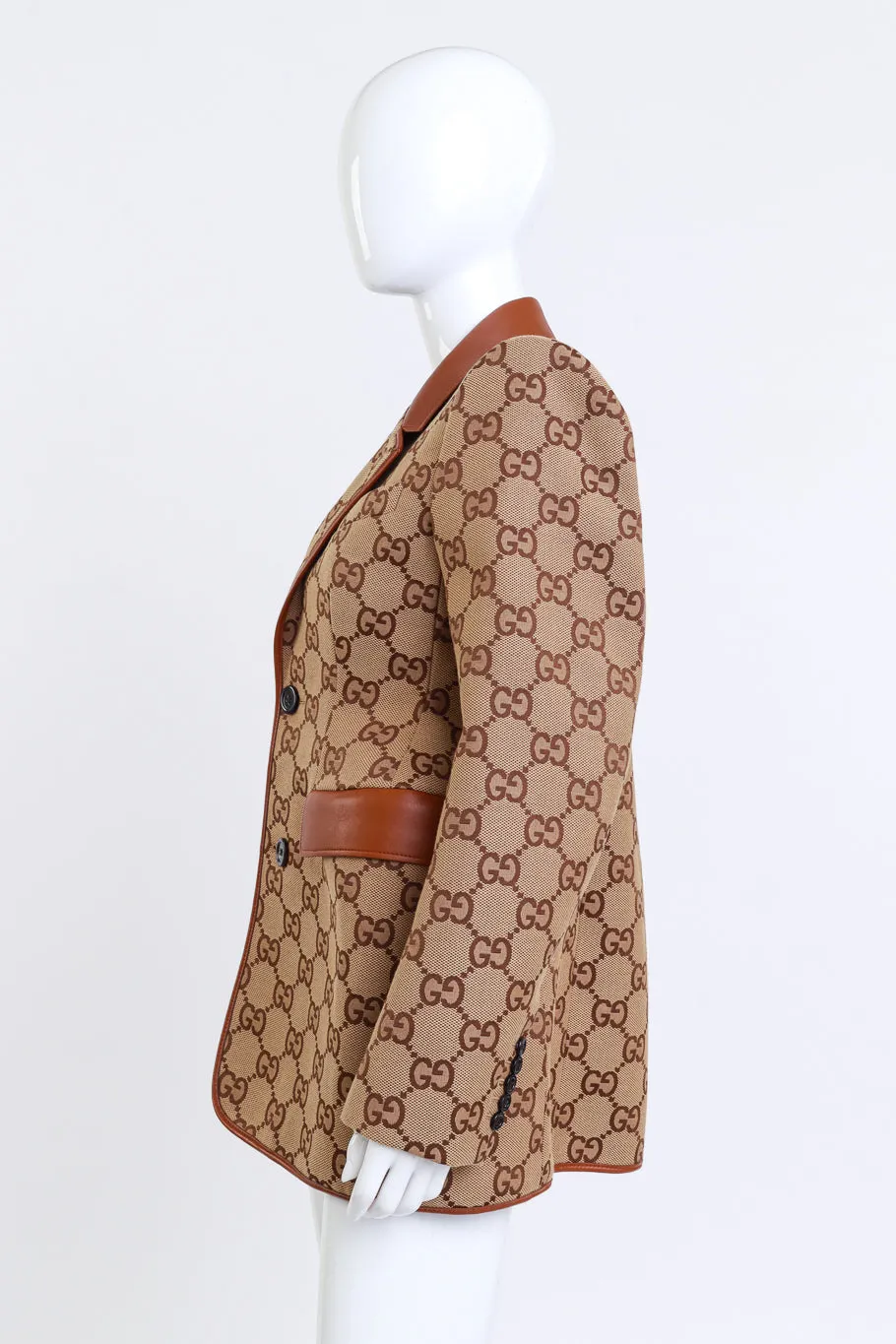 2021 F/W Canvas & Leather GG Hourglass Jacket