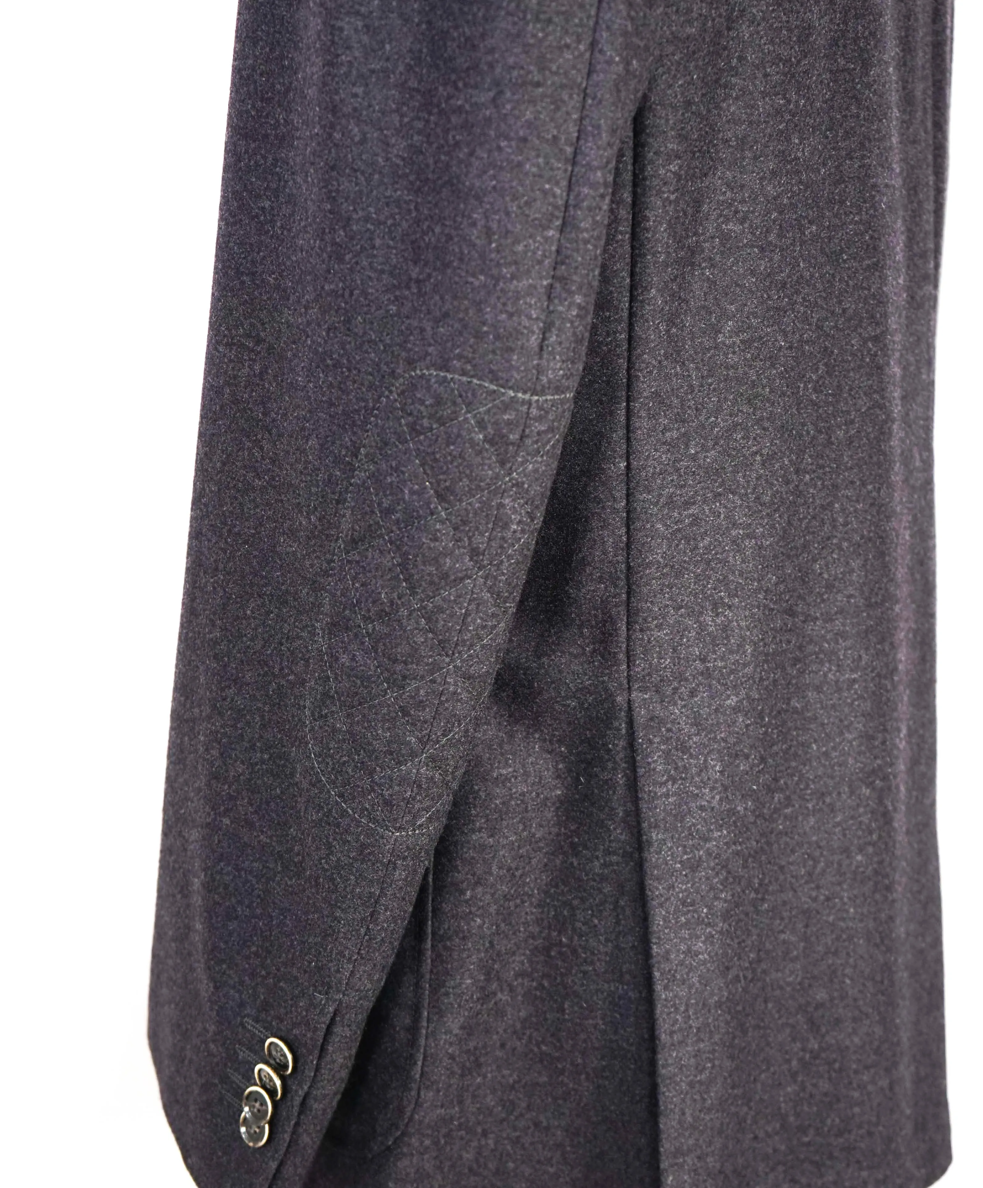 $2,095 CANALI - "KEI" Eggplant/Gray Flannel Wool Jacket / Blazer - 40R