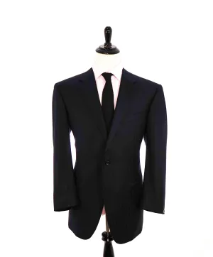 $2,295 CANALI - "EXCLUSIVE Super 150's" Blue Stripe Wool Blazer SU MISURA - 50R