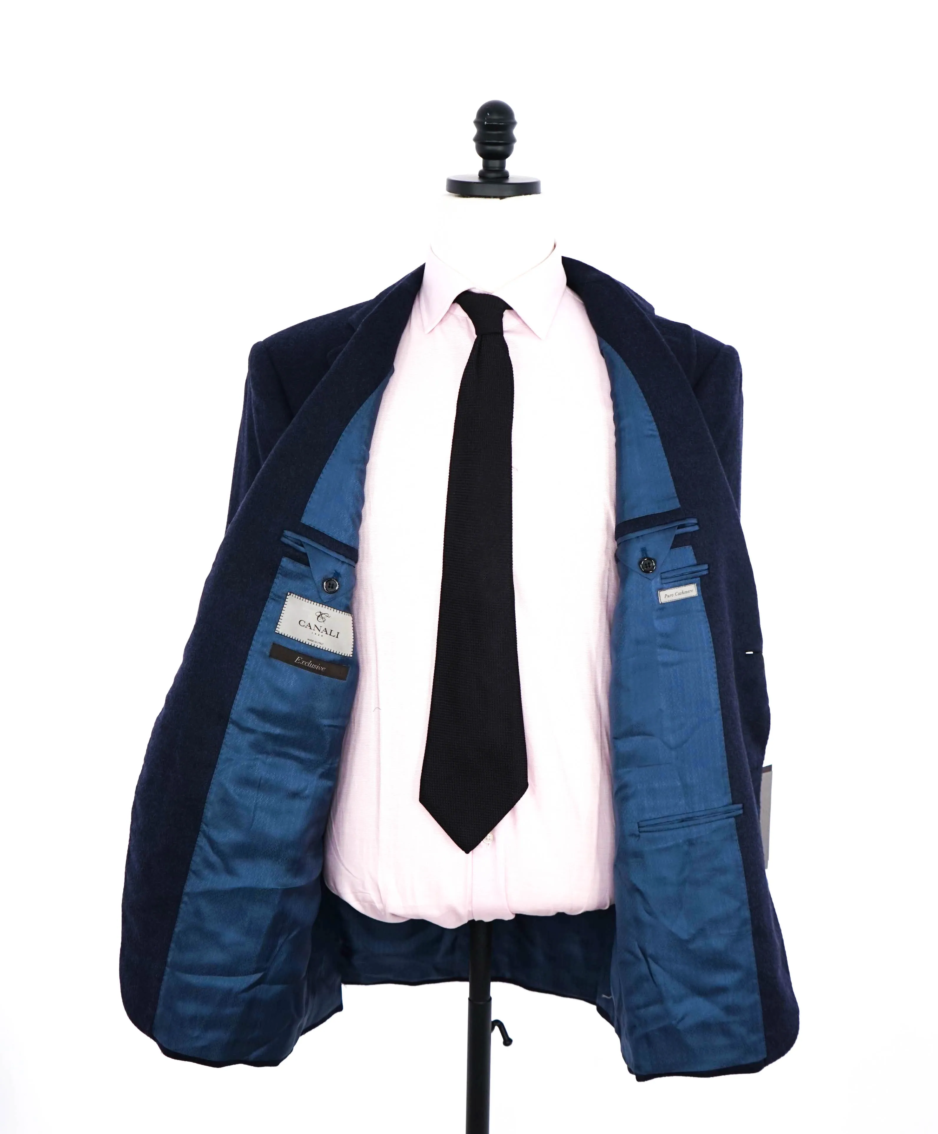 $3,495 CANALI - "EXCLUSIVE" Pure CAHSMERE Navy Blazer - 44R