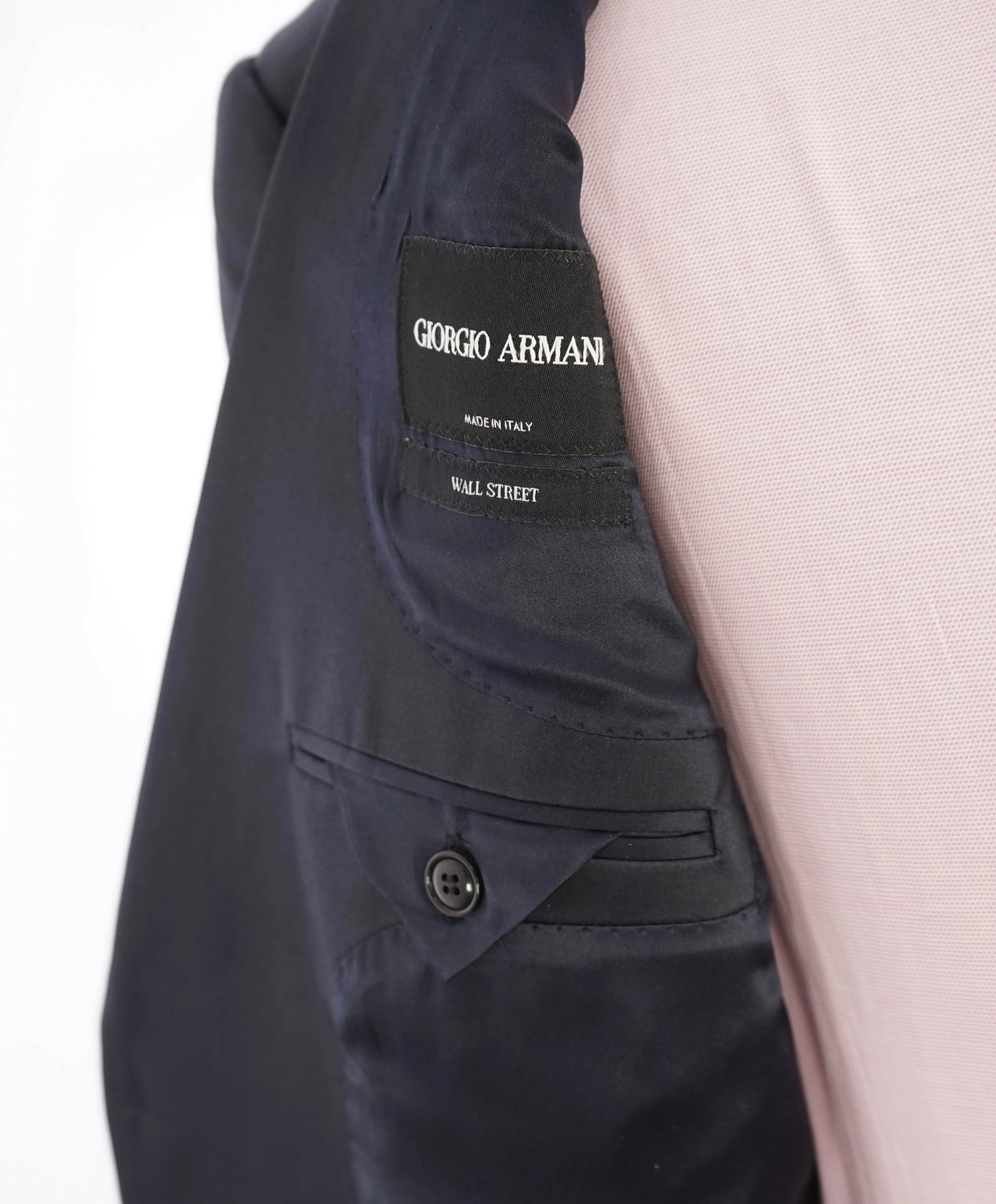$4,595 GIORGIO ARMANI - "WALL STREET" Navy Cashmere Tuxedo - 46L