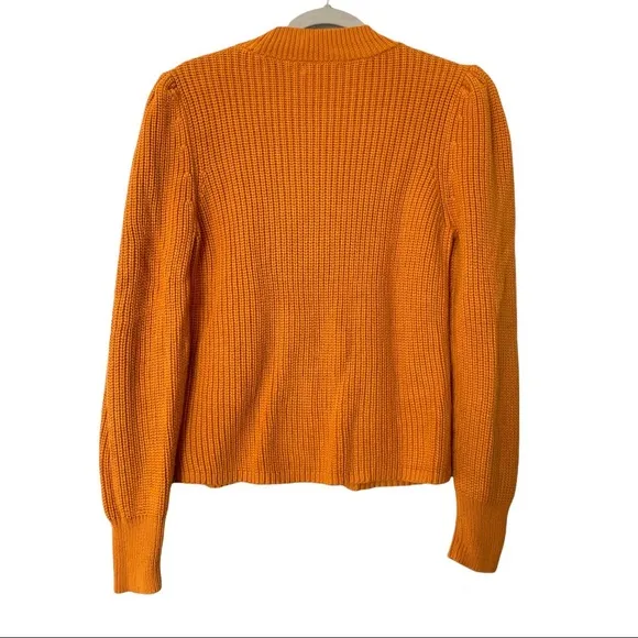 525 America Gold Pullover Crew Neck Sweater Gathered Shoulders Size Medium