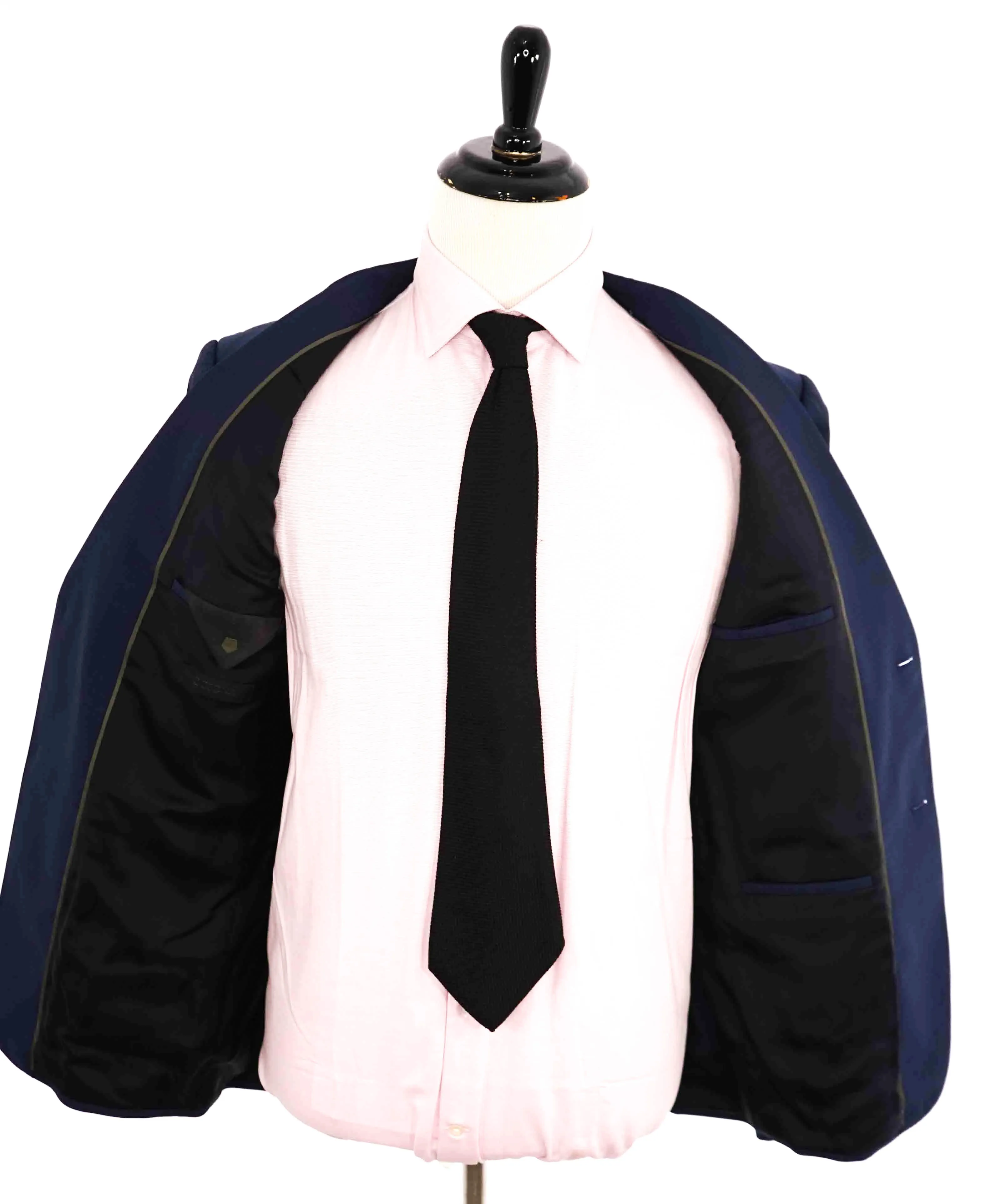$995 Z ZEGNA - Blue & Red Textured 2-Button Notch Lapel Blazer - 42R