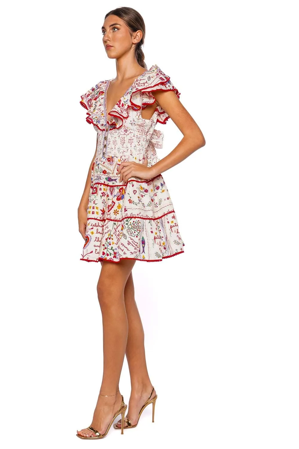 A Kitsch in Time Frilled Mini Dress