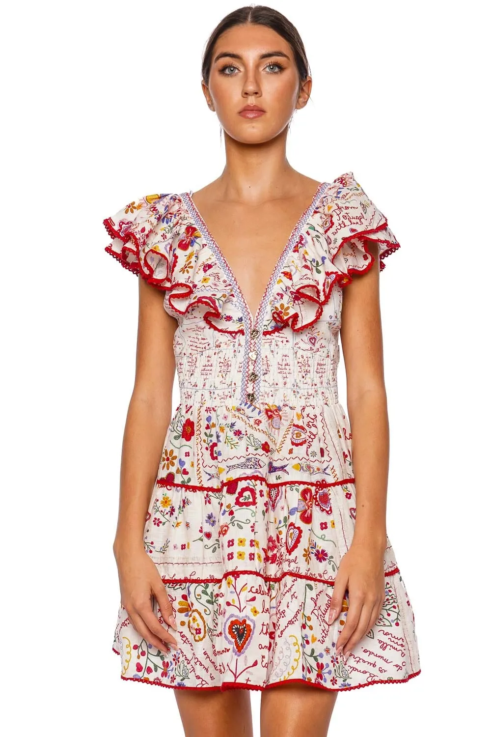 A Kitsch in Time Frilled Mini Dress