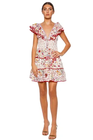 A Kitsch in Time Frilled Mini Dress