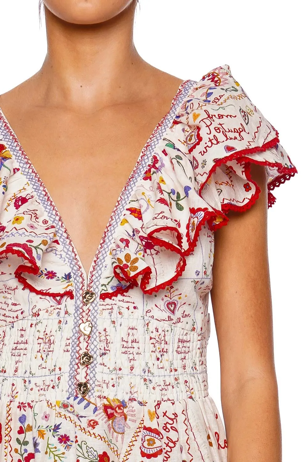 A Kitsch in Time Frilled Mini Dress