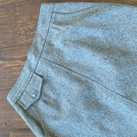 AH! AUSTIN HILL I Vintage Grey Gray Wool Blend A-Line Pencil Midi Skirt, XS