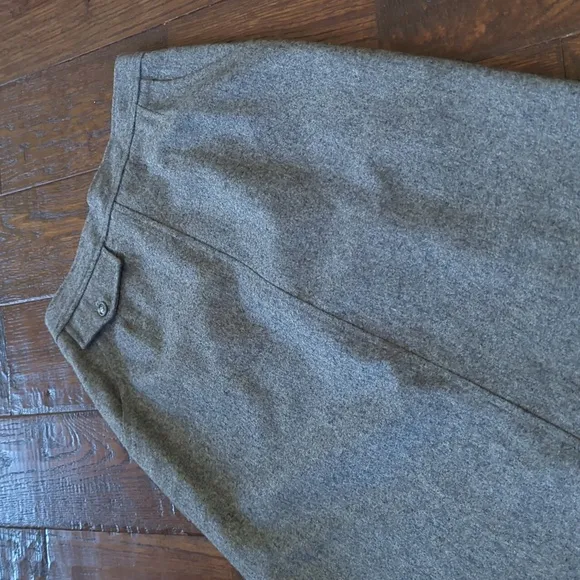 AH! AUSTIN HILL I Vintage Grey Gray Wool Blend A-Line Pencil Midi Skirt, XS