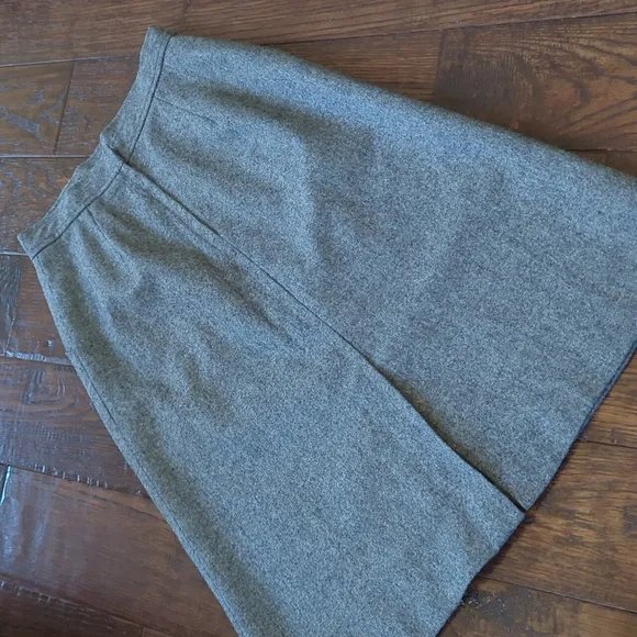 AH! AUSTIN HILL I Vintage Grey Gray Wool Blend A-Line Pencil Midi Skirt, XS