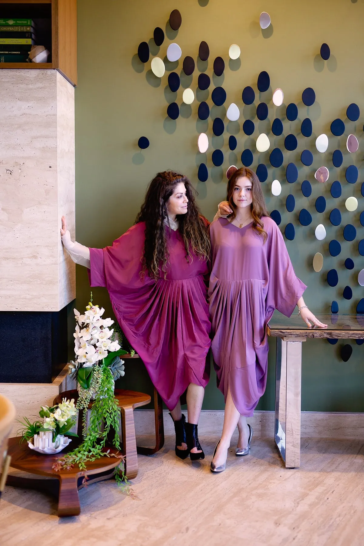 Akari Dress - Purple Crepe
