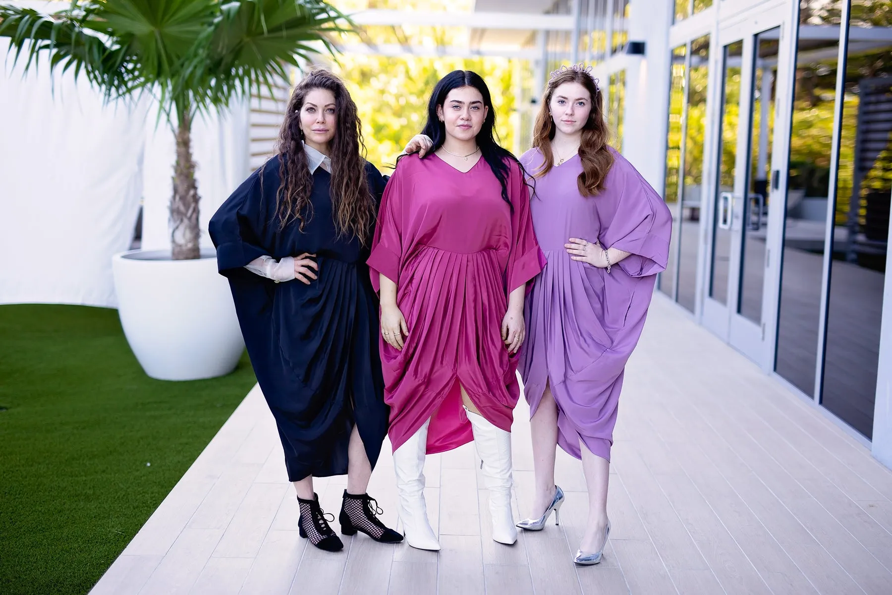Akari Dress - Purple Crepe