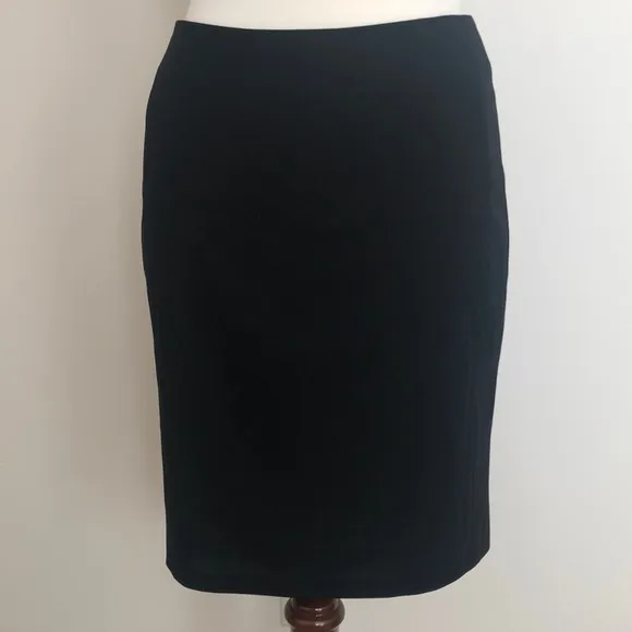 AKRIS Punto Wool Black Pencil Skirt Sz 4