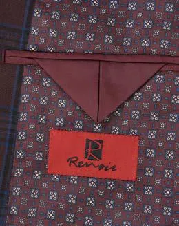 Alessandro Vitello by Renoir Burgundy Slim Fit Side Vented Blazer 294-24