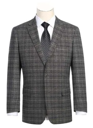 Alessandro Vitello by Renoir Gray Classic Fit Side Vented Blazer 294-21