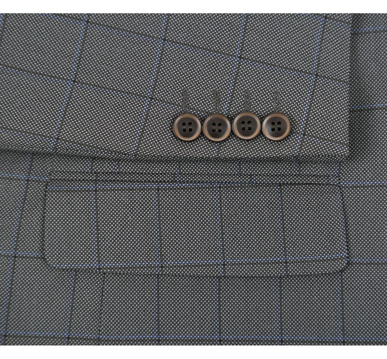 Alessandro Vitello by Renoir Two Piece Classic Fit Windowpane Check Dress Suit 292-2