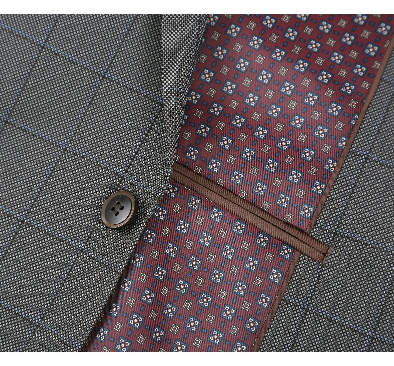 Alessandro Vitello by Renoir Two Piece Classic Fit Windowpane Check Dress Suit 292-2