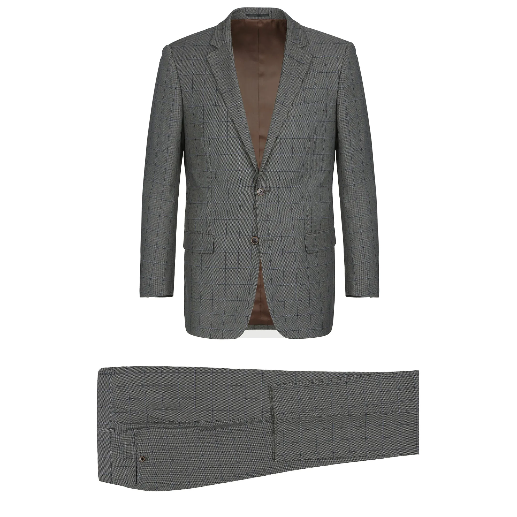 Alessandro Vitello by Renoir Two Piece Classic Fit Windowpane Check Dress Suit 292-2