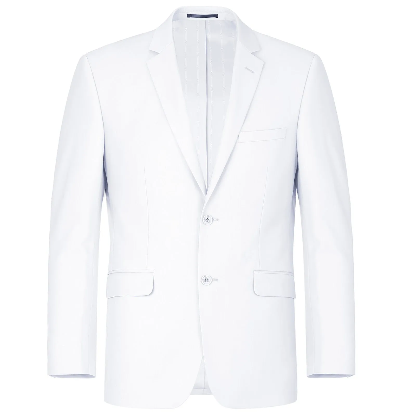 Alessandro Vitello by Renoir White 2-Piece Classic Fit Single Breasted Notch Lapel Suit 201-6