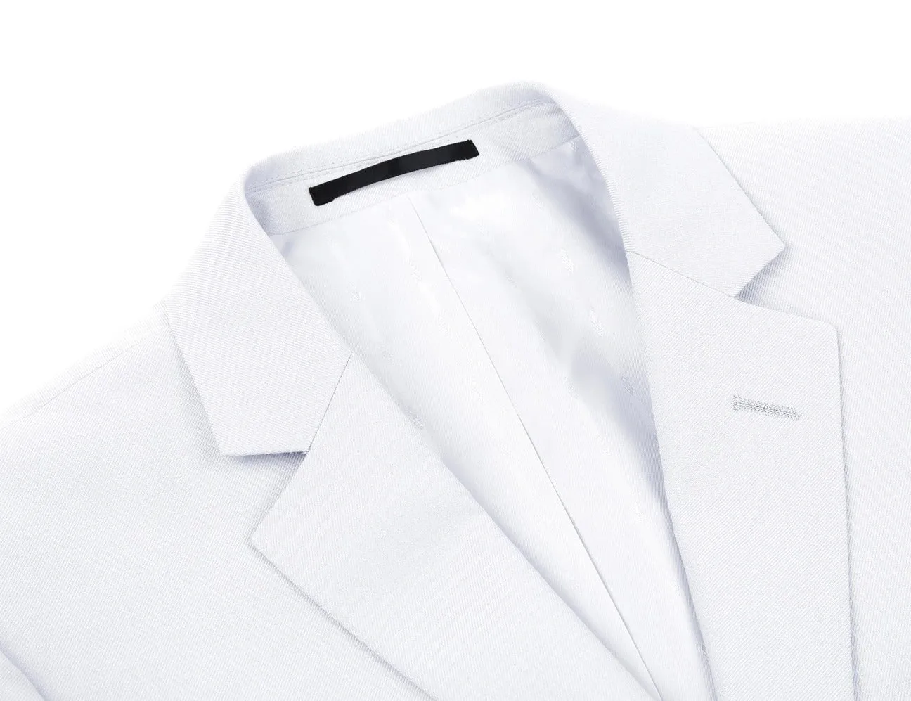 Alessandro Vitello by Renoir White 2-Piece Classic Fit Single Breasted Notch Lapel Suit 201-6