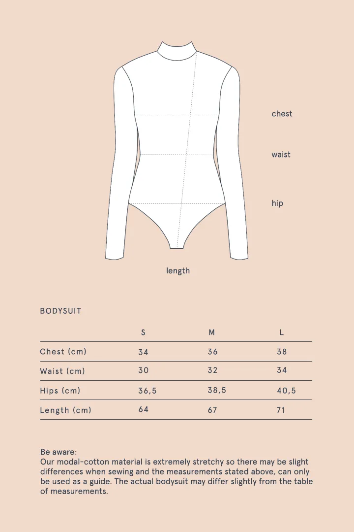 ALEXIOS Turtleneck Bodysuit in Cream