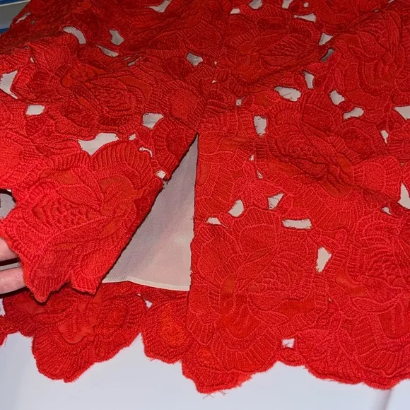 ALICE   OLIVIA Ferrel Floral Lace Pencil Skirt Size 0