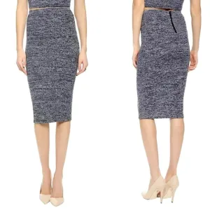 Alice   Olivia Wool Soft Knit Pencil Skirt