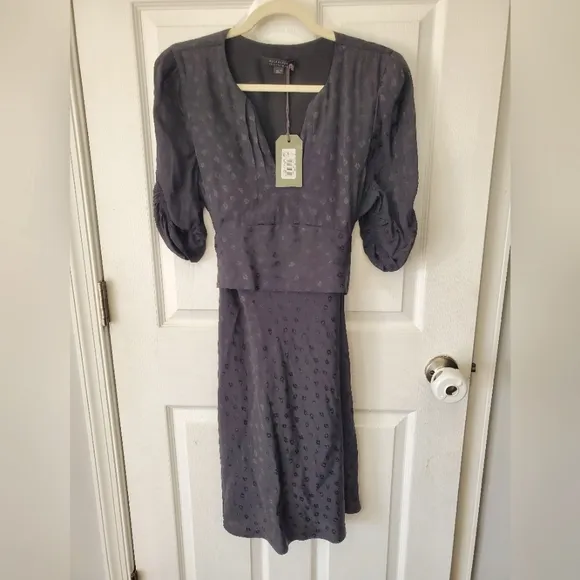 AllSaints Black ‘Avery’ dress with short sleeves Size:10