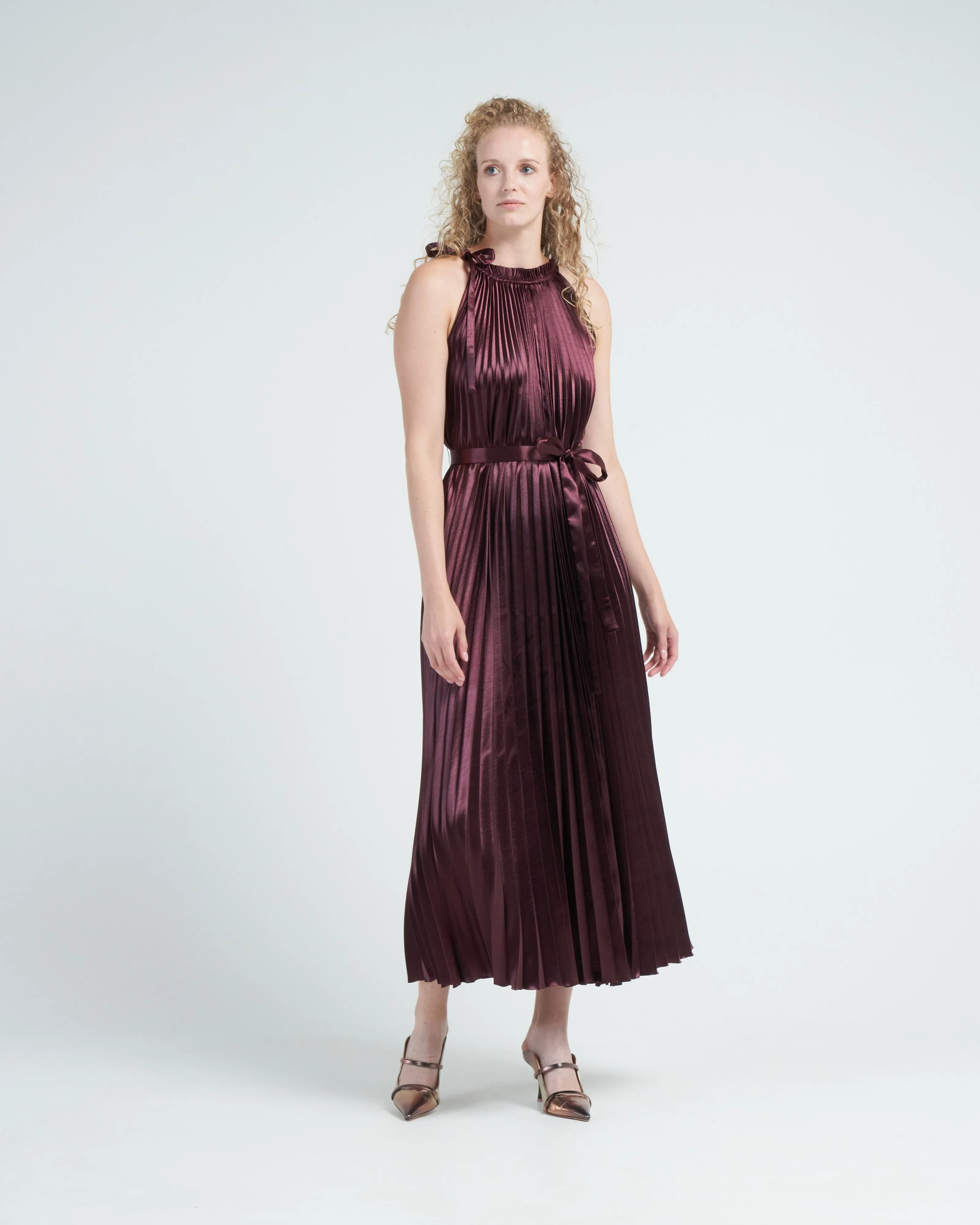 amiko dress - mahogany