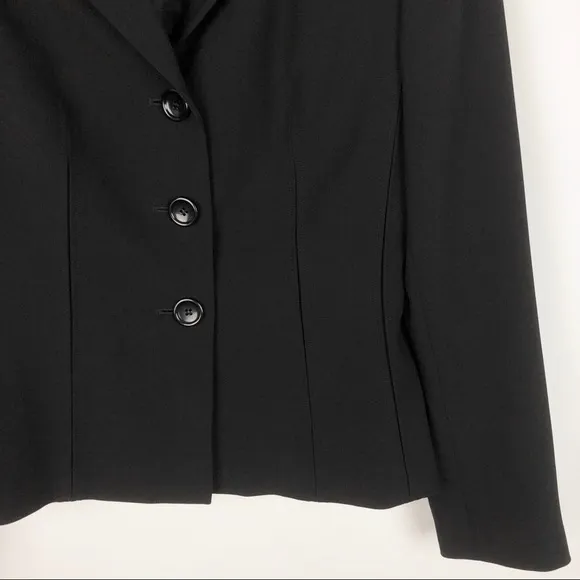 Ann Taylor Black Blazer Suit Coat 3 Buttons