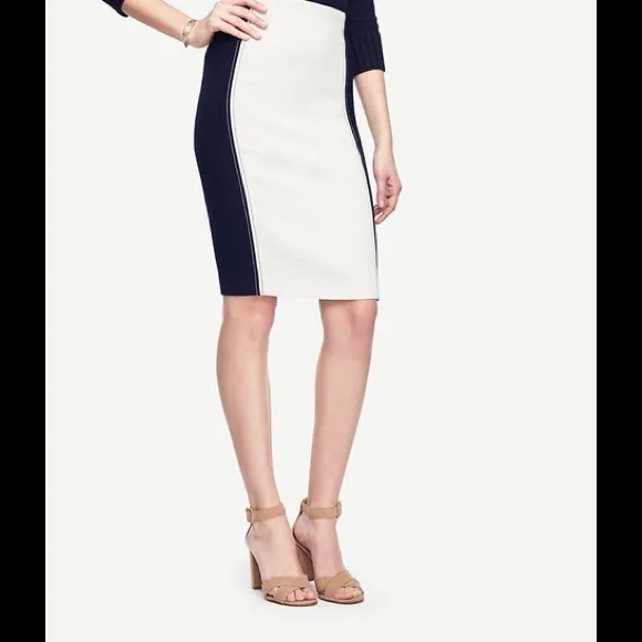 Ann Taylor color block pencil skirt