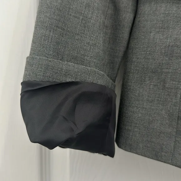 Ann Taylor Suit Jacket Blazer Charcoal Gray Size 12