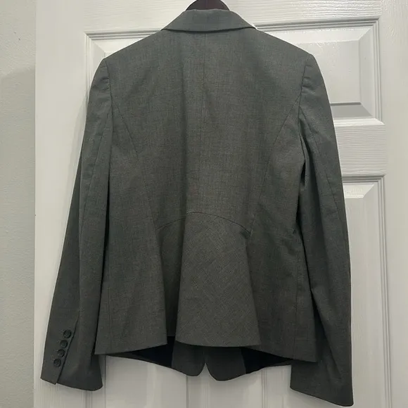 Ann Taylor Suit Jacket Blazer Charcoal Gray Size 12