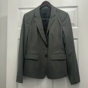 Ann Taylor Suit Jacket Blazer Charcoal Gray Size 12