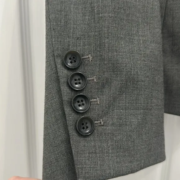 Ann Taylor Suit Jacket Blazer Charcoal Gray Size 12