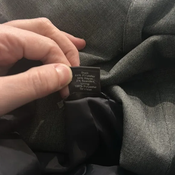 Ann Taylor Suit Jacket Blazer Charcoal Gray Size 12